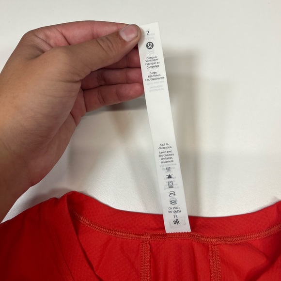 Lululemon Tank Top Crop Top Coral Red Women’s Size 2 - Picture 4 of 7